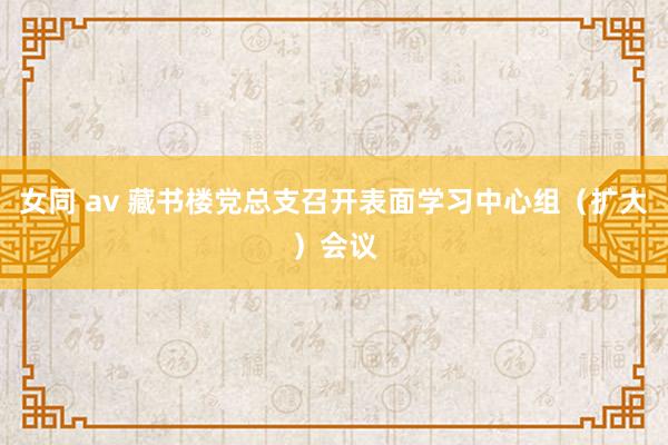 女同 av 藏书楼党总支召开表面学习中心组（扩大）会议