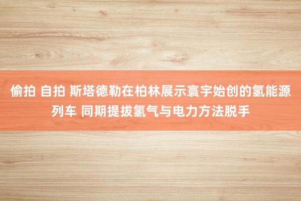 偷拍 自拍 斯塔德勒在柏林展示寰宇始创的氢能源列车 同期提拔氢气与电力方法脱手