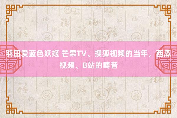 羽田爱蓝色妖姬 芒果TV、搜狐视频的当年，西瓜视频、B站的畴昔