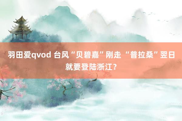 羽田爱qvod 台风“贝碧嘉”刚走 “普拉桑”翌日就要登陆浙江？