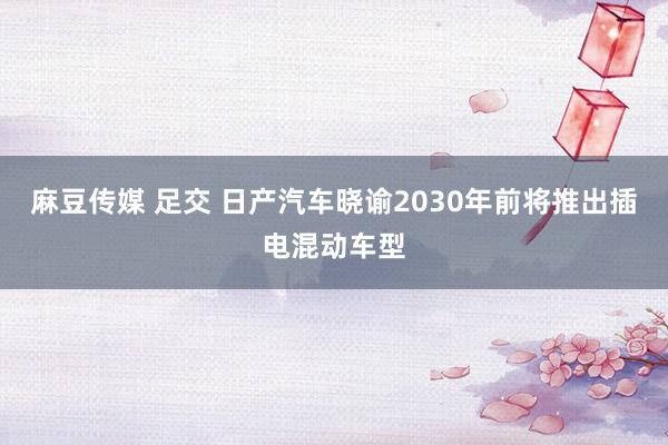 麻豆传媒 足交 日产汽车晓谕2030年前将推出插电混动车型